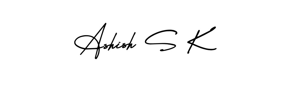 Create a beautiful signature design for name Ashish S K. With this signature (AmerikaSignatureDemo-Regular) fonts, you can make a handwritten signature for free. Ashish S K signature style 3 images and pictures png